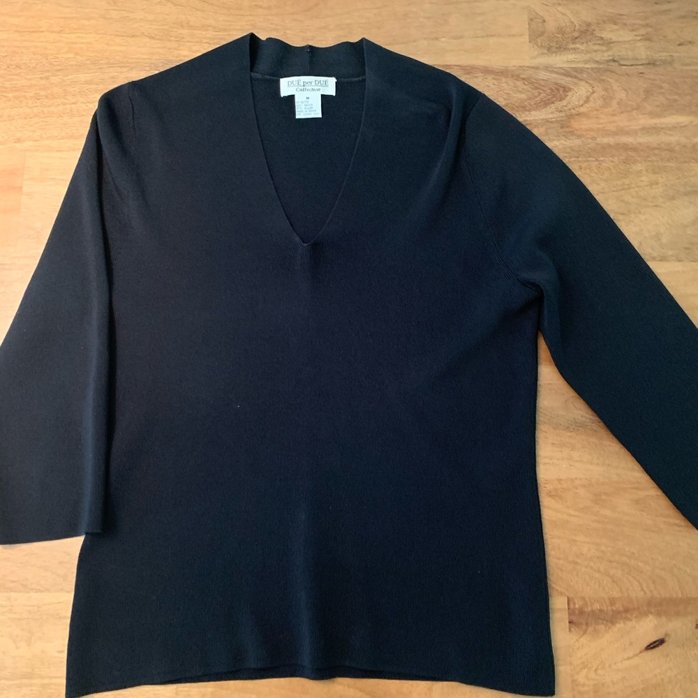 DUÉ per DUÉ Black Knit Top